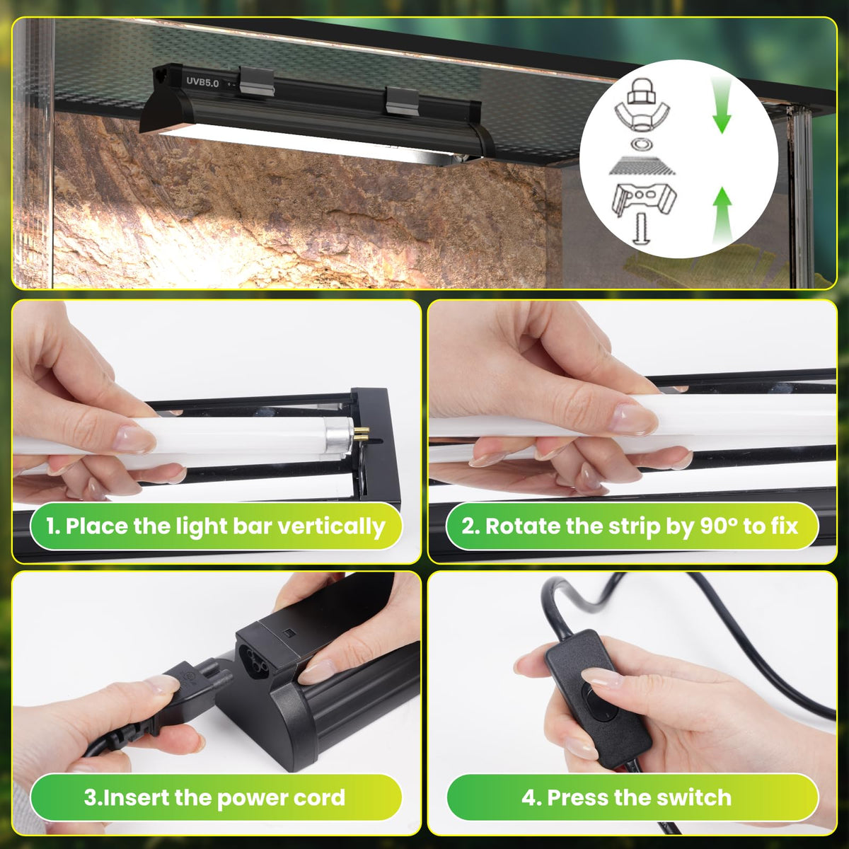 8W T5 UVB Reptile Light B700