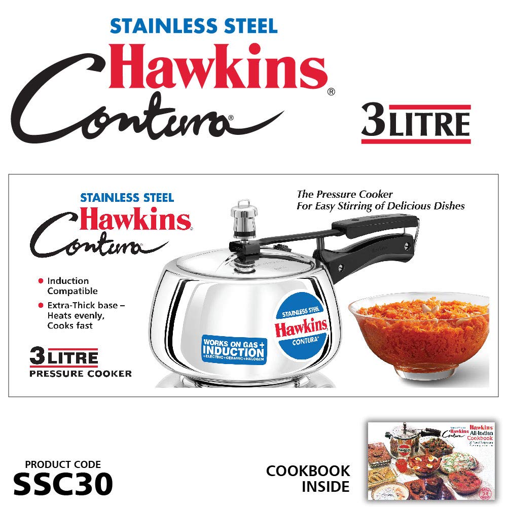 Stainless Steel Pressure Cooker, 3 Liter S2391