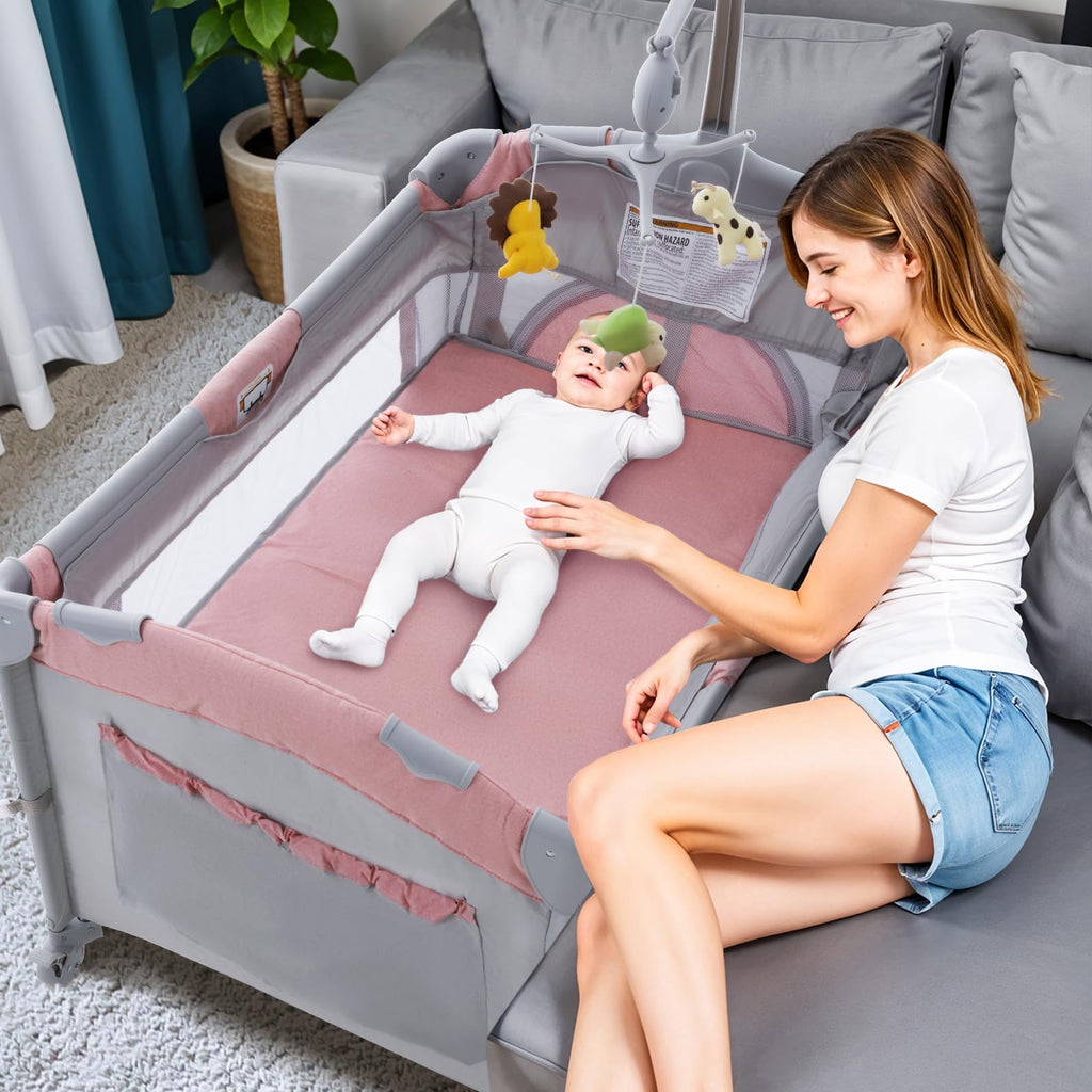 5 in 1 Baby Crib Bassinet Pack and Play M7331