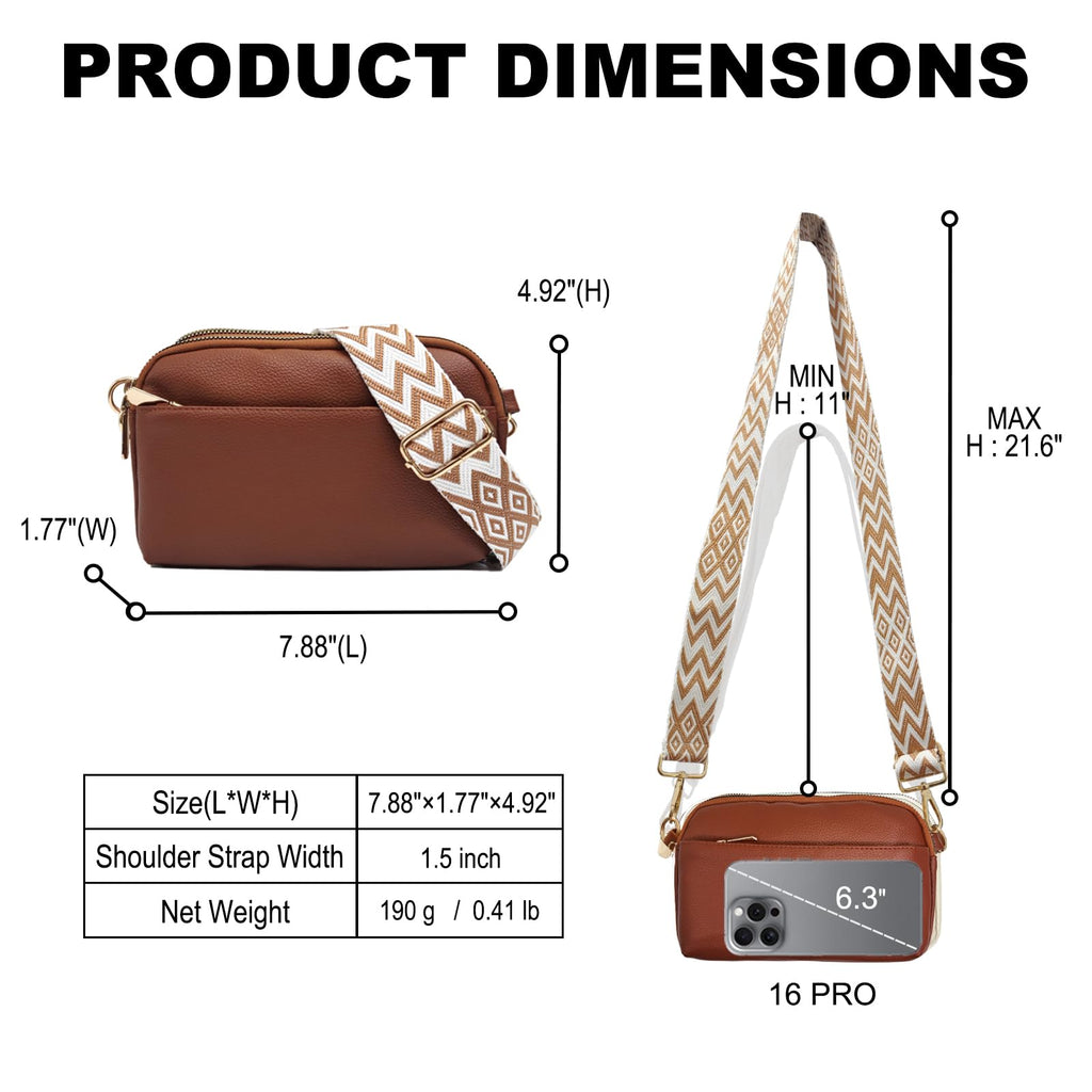 Mini Crossbody Bag Vegan Leather Sling Purse U209