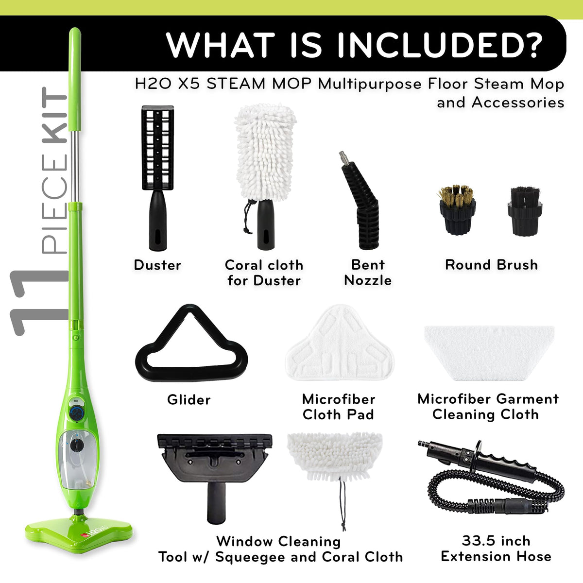 5-in-1 Steam Mop and Handheld Steam Cleaner C358