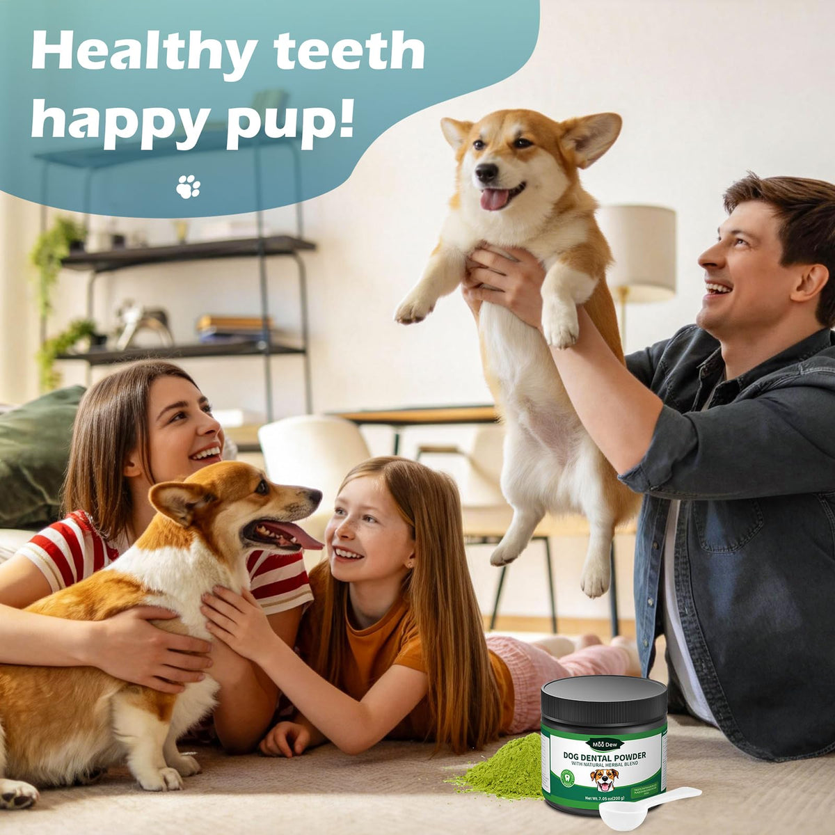 Dog Teeth Cleaning Powder, Dental Powder and Breath Freshener, 200 Grams Y109268