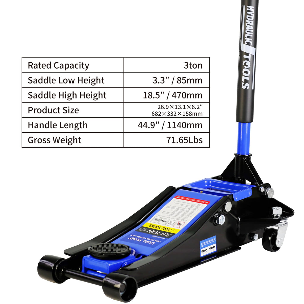 3 Ton Low Profile Hydraulic Floor Jack Q136