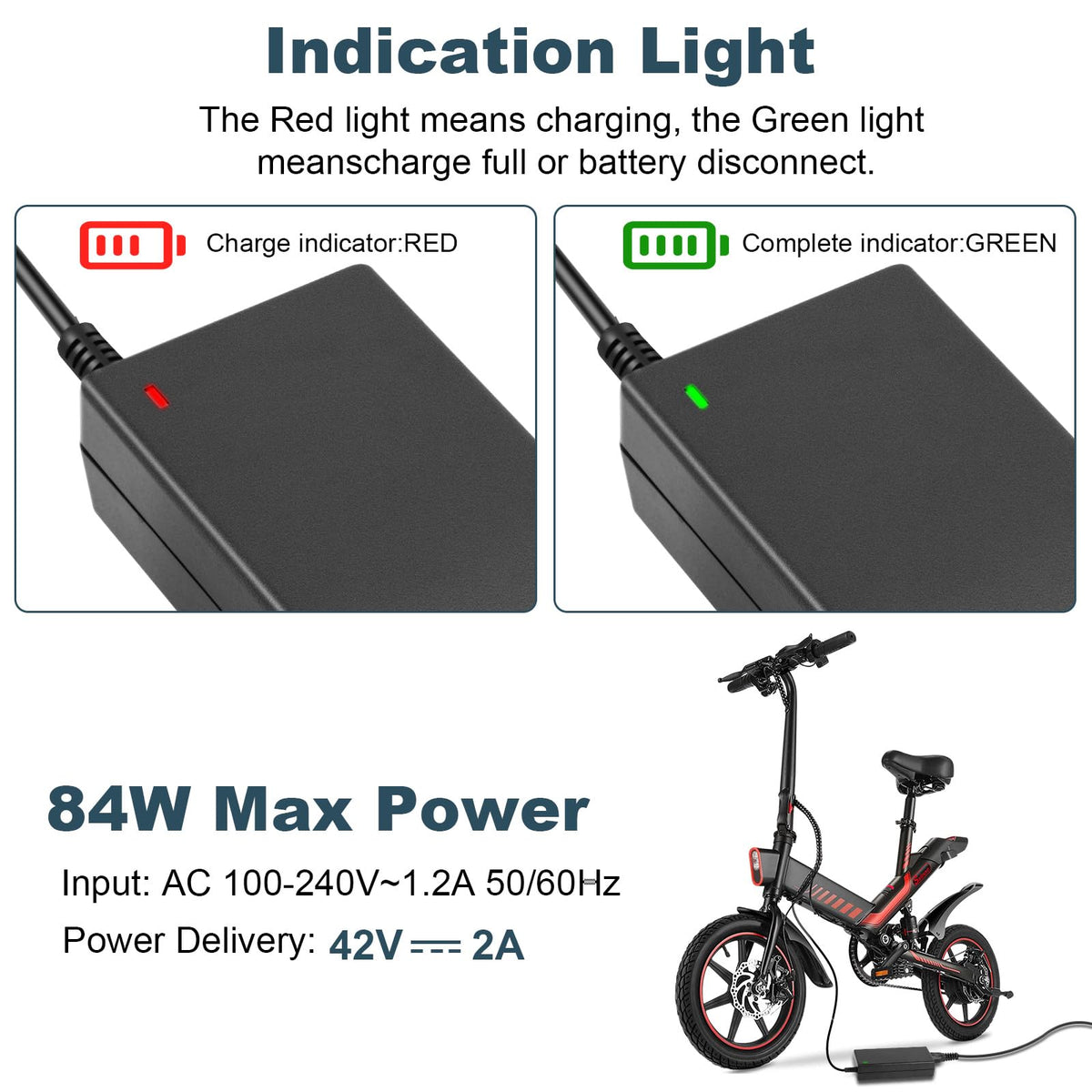 42V 2A Electric Scooter Charger with 7 Plugs P789