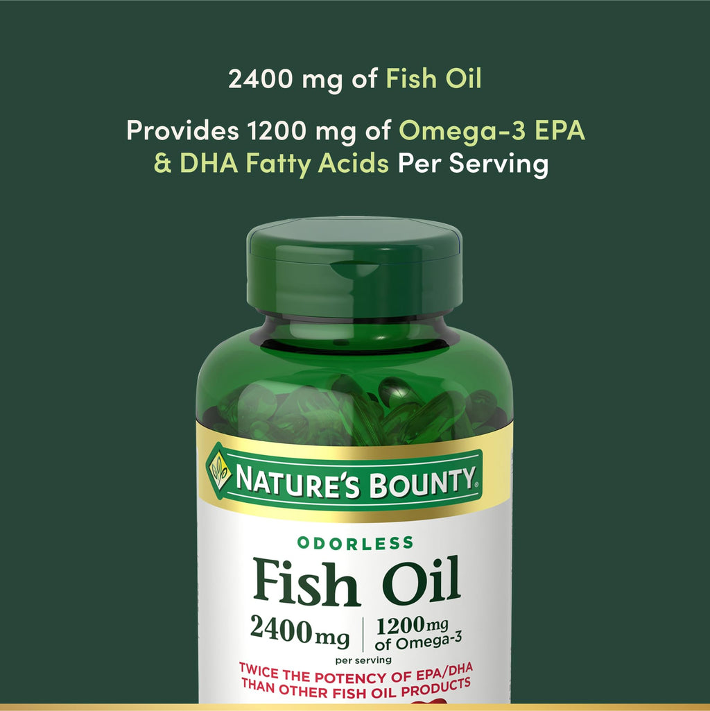 1200mg Omega-3 Fish Oil Softgels, 90 Ct J221203