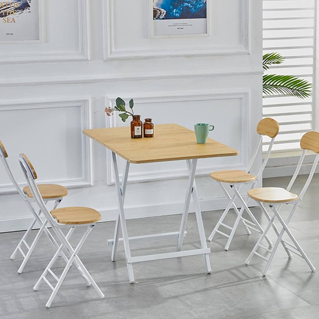 Black 18 Inch Folding Stool with Backrest and Footrest H4394
