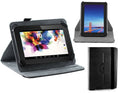 Black Faux Leather Hard Case Cover with 360 Rotational Stand Q77525