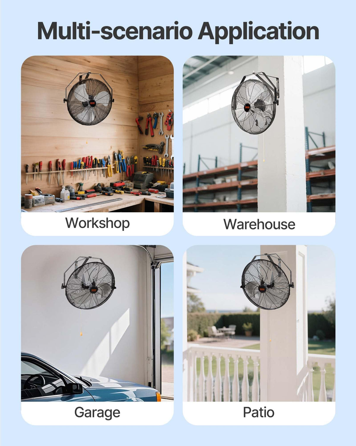 18 Inch 3-speed Wall Mounted Metal Fan R175