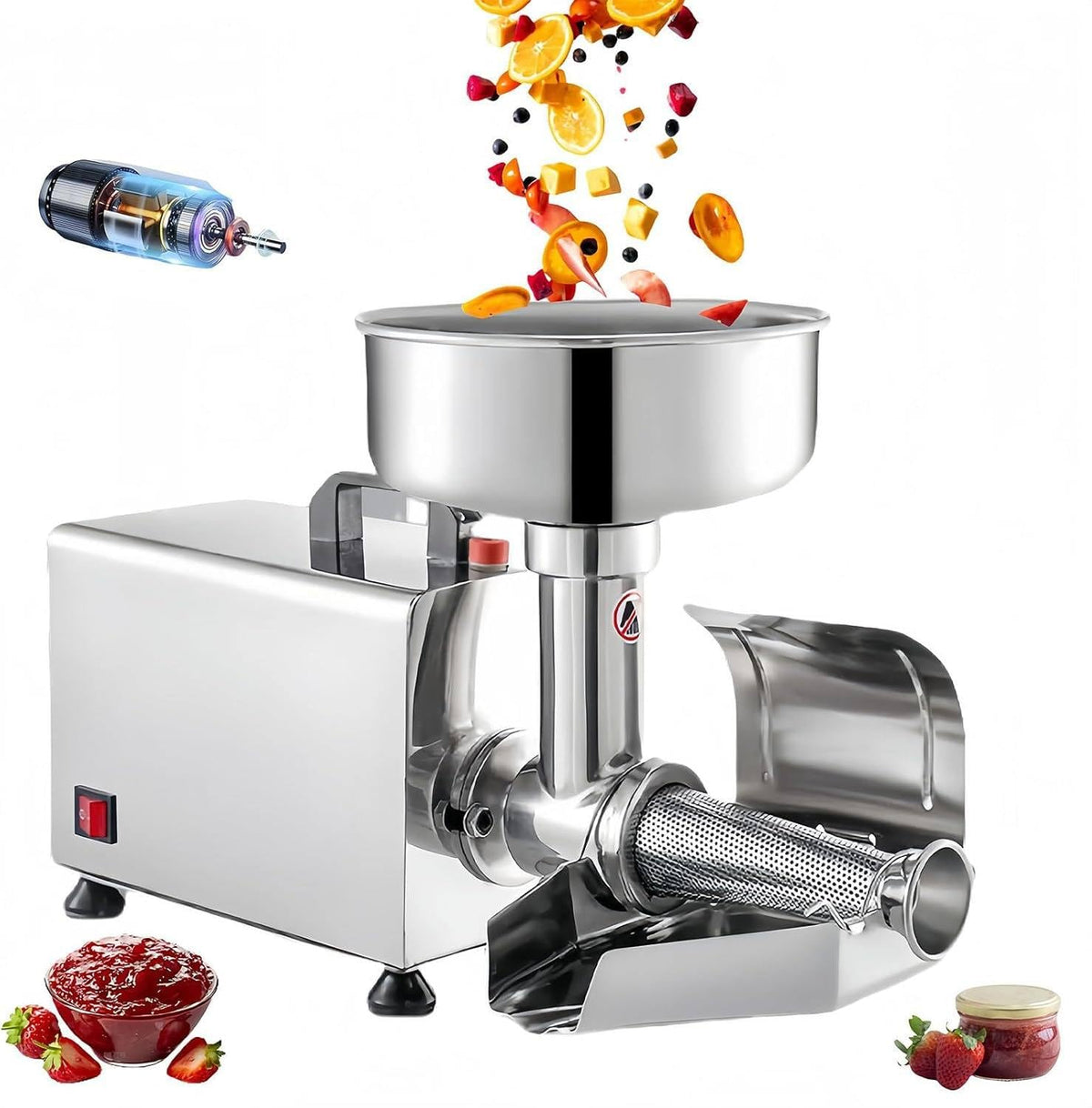 450W Electric Tomato Strainer and Press Stainless Steel C54592