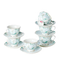 6oz Porcelain Tea Cup & Saucer Set of 6 L2069