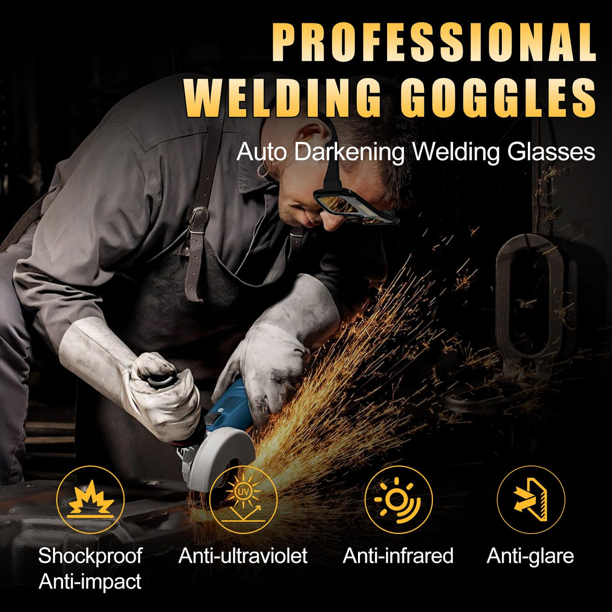 Auto Darkening Welding Safety Glasses C138
