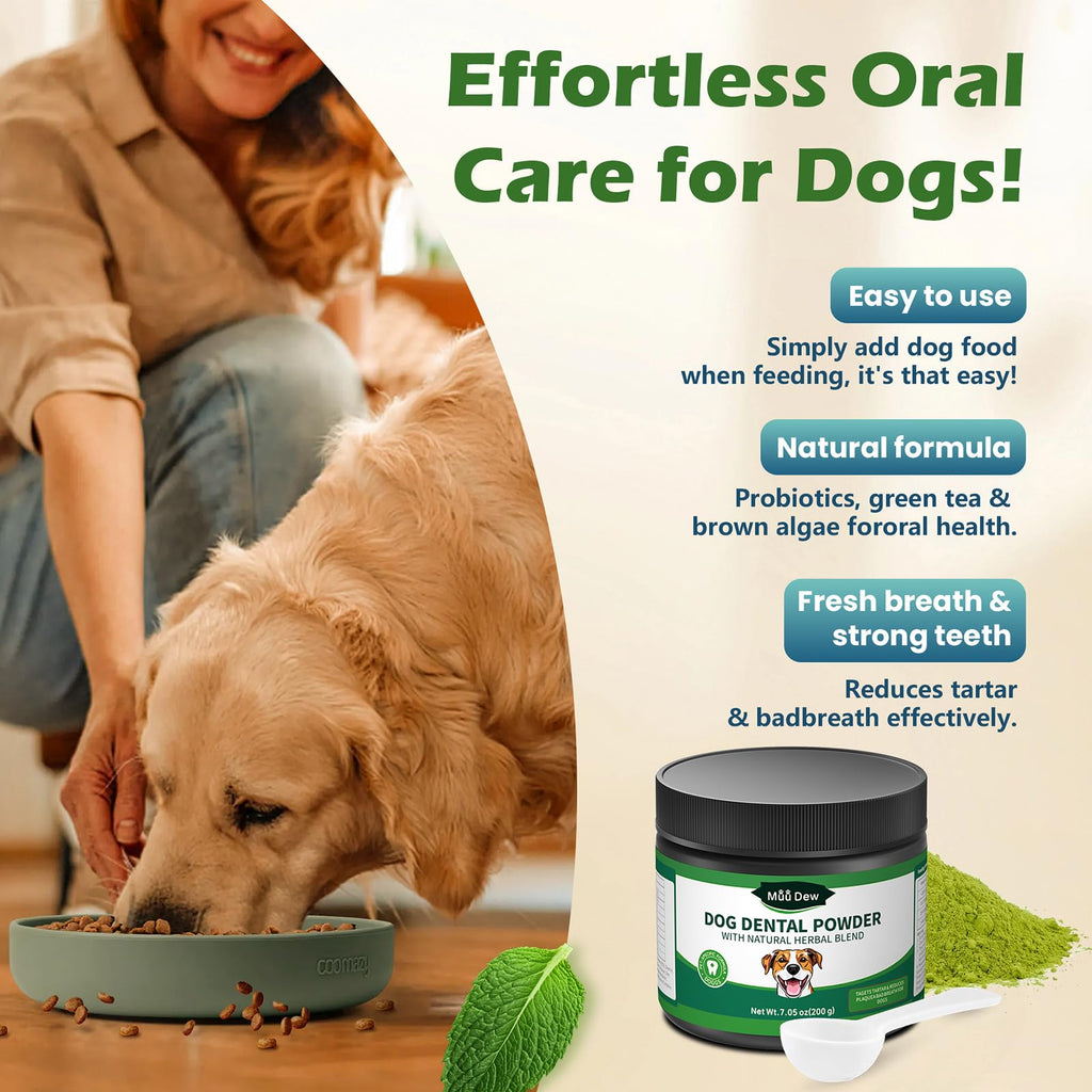 Dog Teeth Cleaning Powder, Dental Powder and Breath Freshener, 200 Grams Y109268