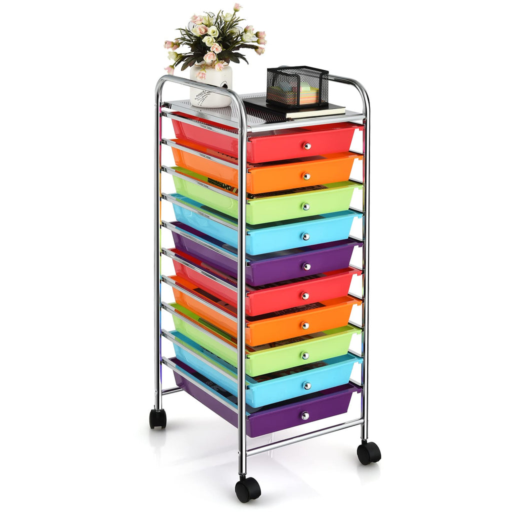 10 Drawer Rolling Storage Cart H61274