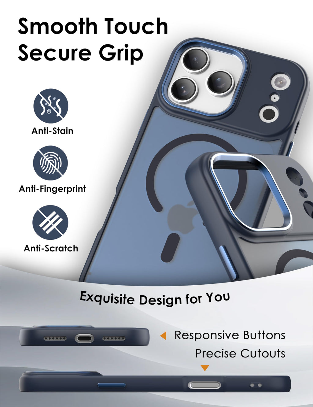 Translucent Matte Slim Thin Shockproof Magnetic Case Q661086