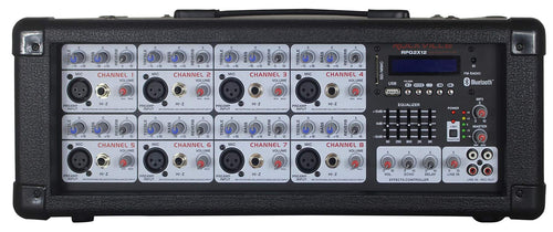 12 Inch Powered PA Speaker System with Mixer and Microphones U5213