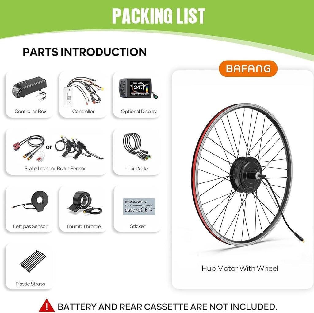 48V 500W 750W Ebike Conversion Kit U535130