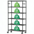 6 Tier Wire Metal Shelving Rack with Wheels R687