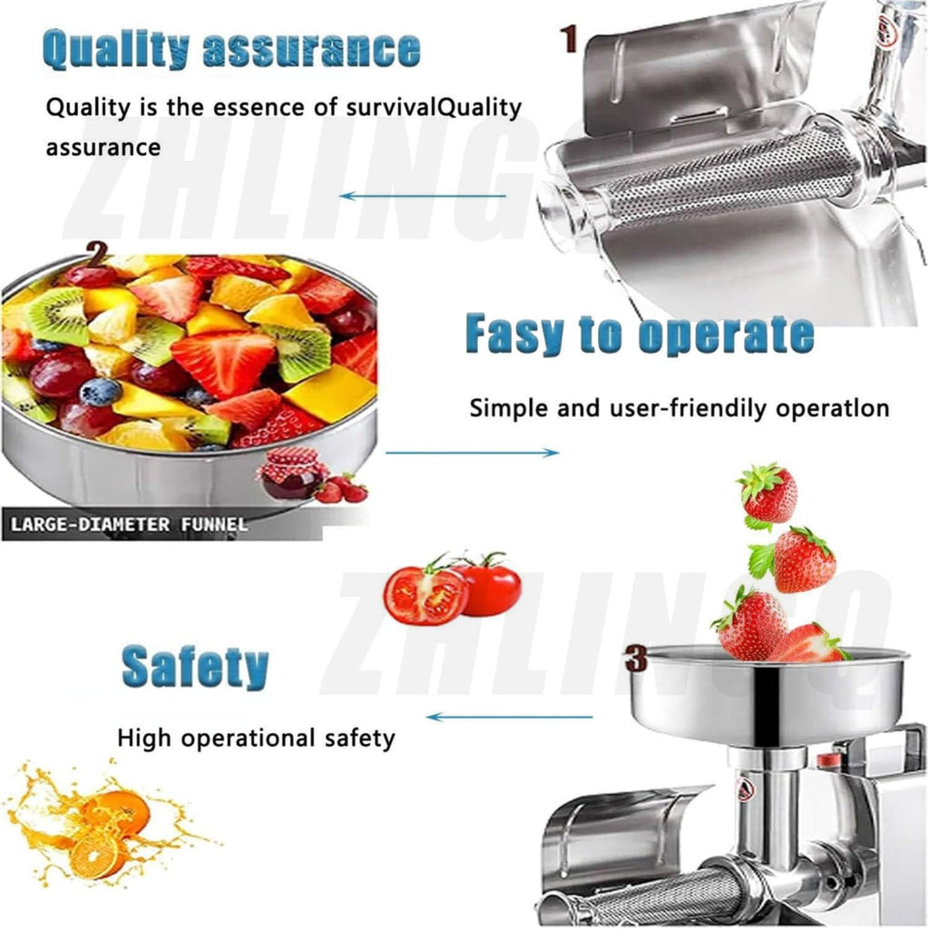 450W Electric Tomato Strainer and Press Stainless Steel C54592