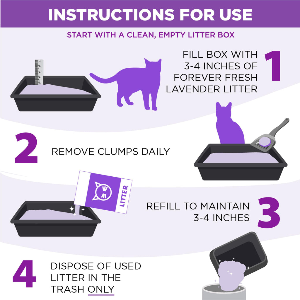 Lavender Clumping Cat Litter with Essential Oils 18lb F125