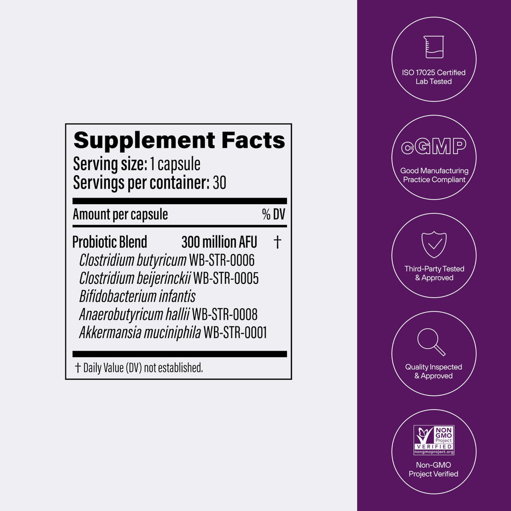 Multi-Strain Probiotic with Akkermansia muciniphila 30 Capsules S4086