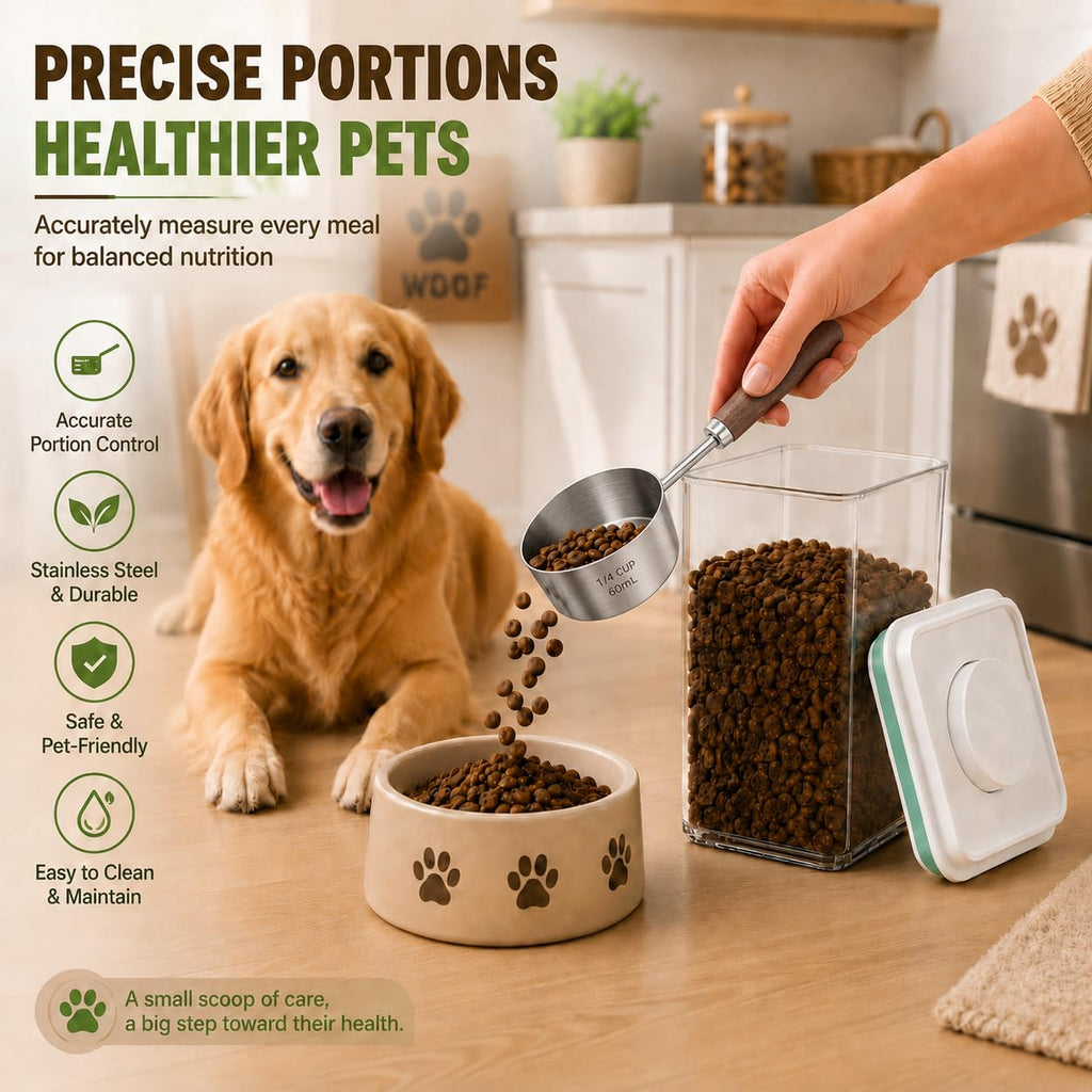 Airtight Pet Food Storage Container 4.2Qt with Lid and Scoop D641
