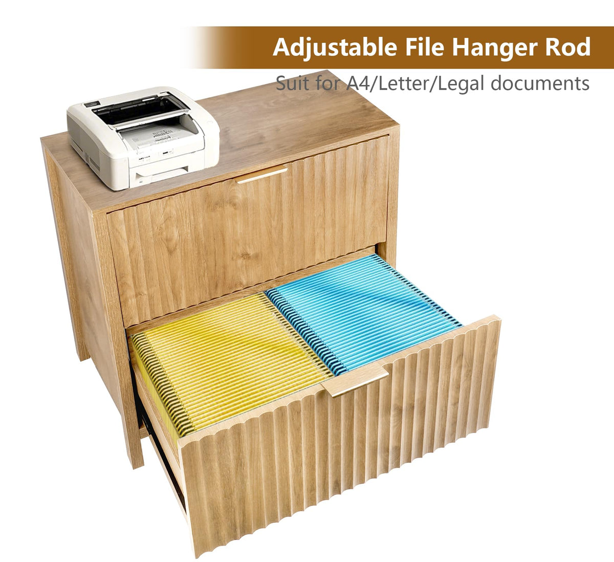 File Cabinet with 2 Drawers and Hanging Bar K27606