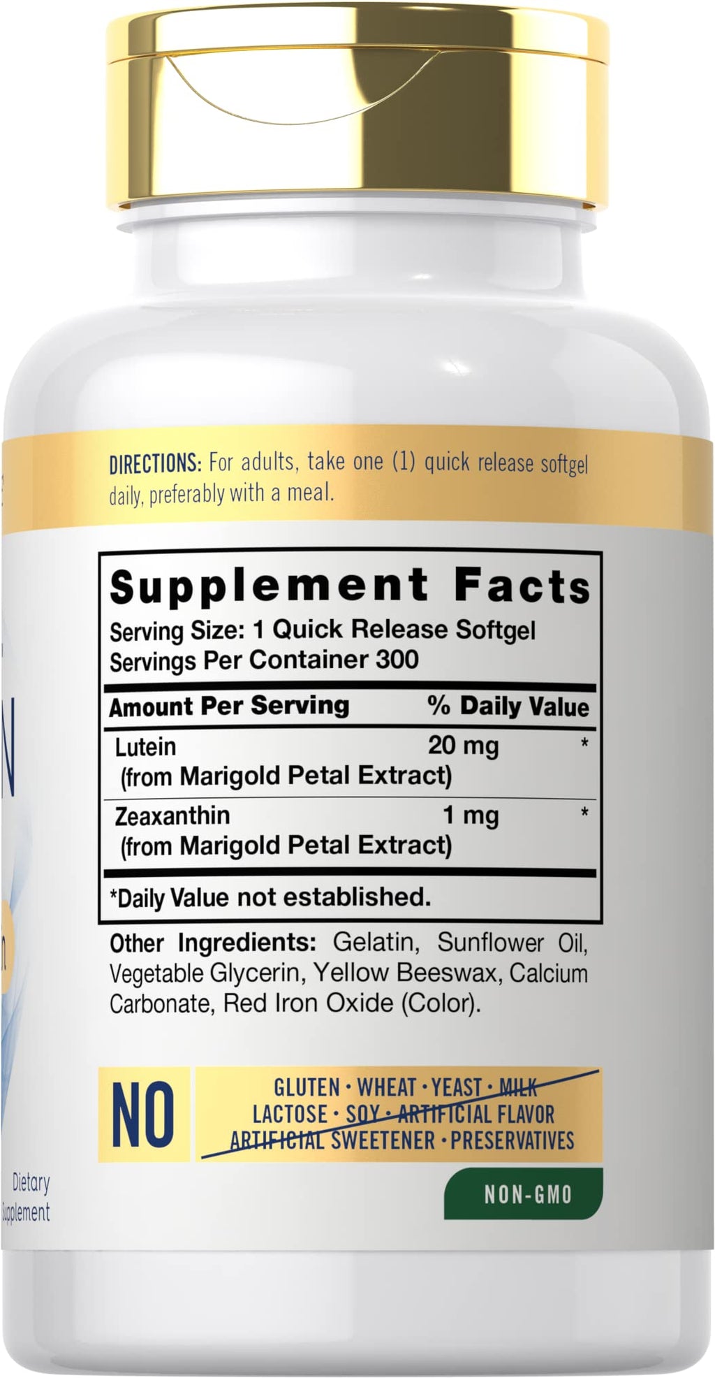 Lutein and Zeaxanthin 20mg 300 Softgels E8567