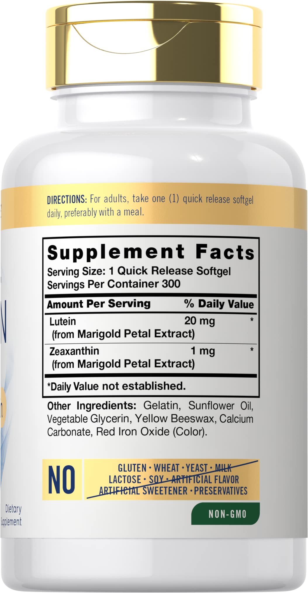 Lutein and Zeaxanthin 20mg 300 Softgels E8567
