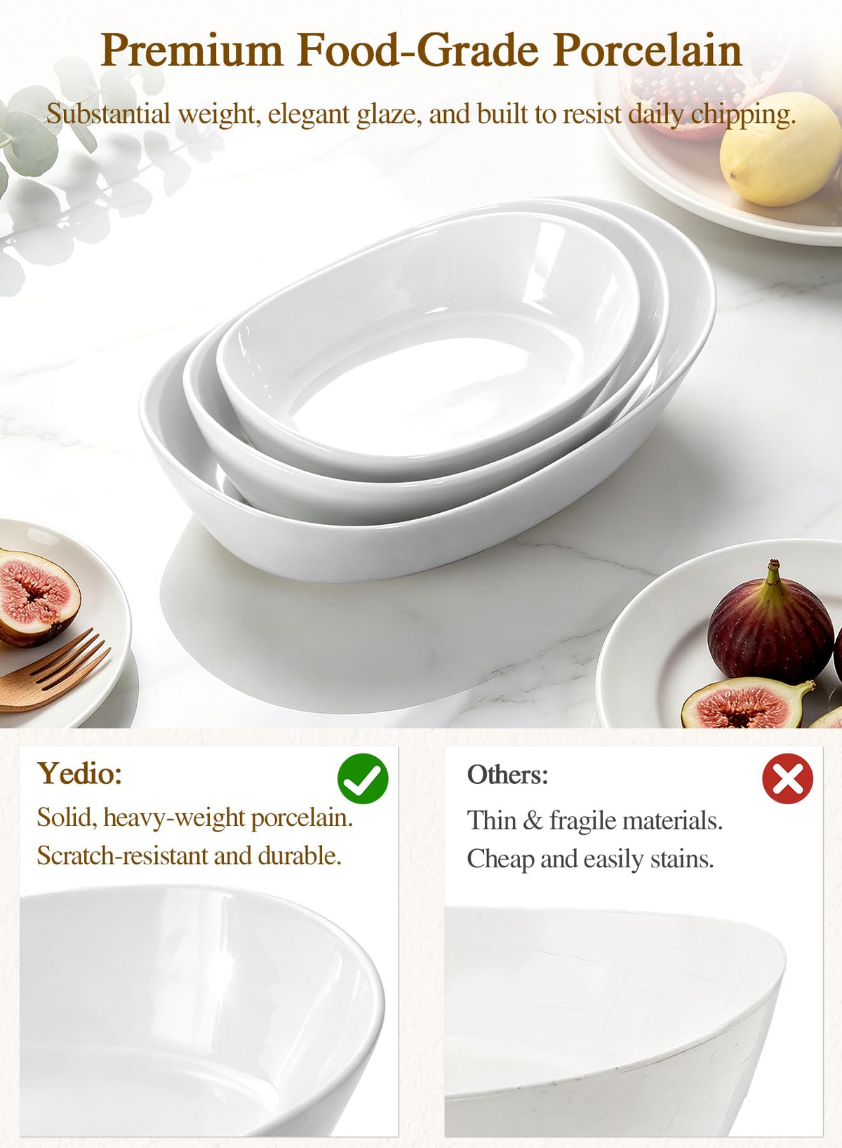3 Tier Ceramic Fruit Bowl W162
