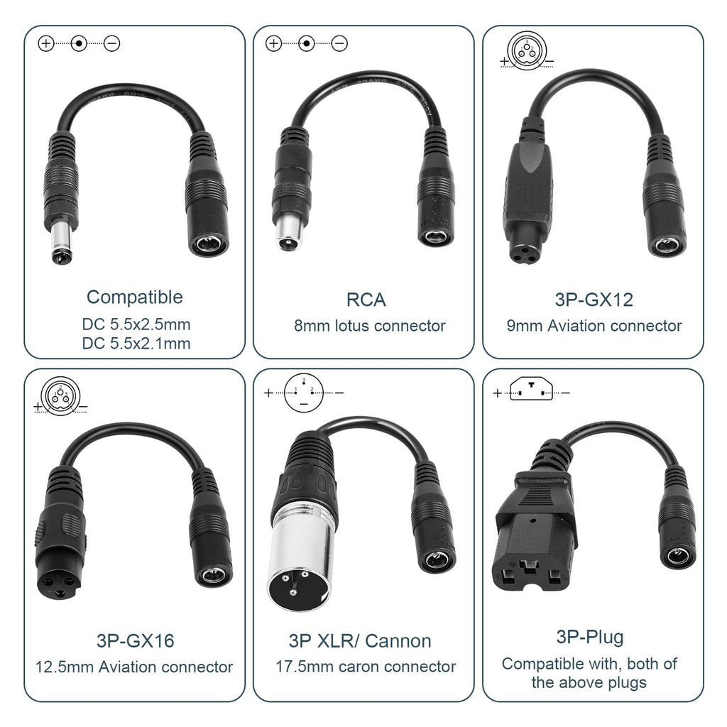 42V 2A Electric Scooter Charger with 7 Plugs P789