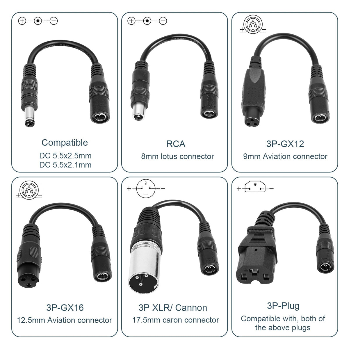 42V 2A Electric Scooter Charger with 7 Plugs P789