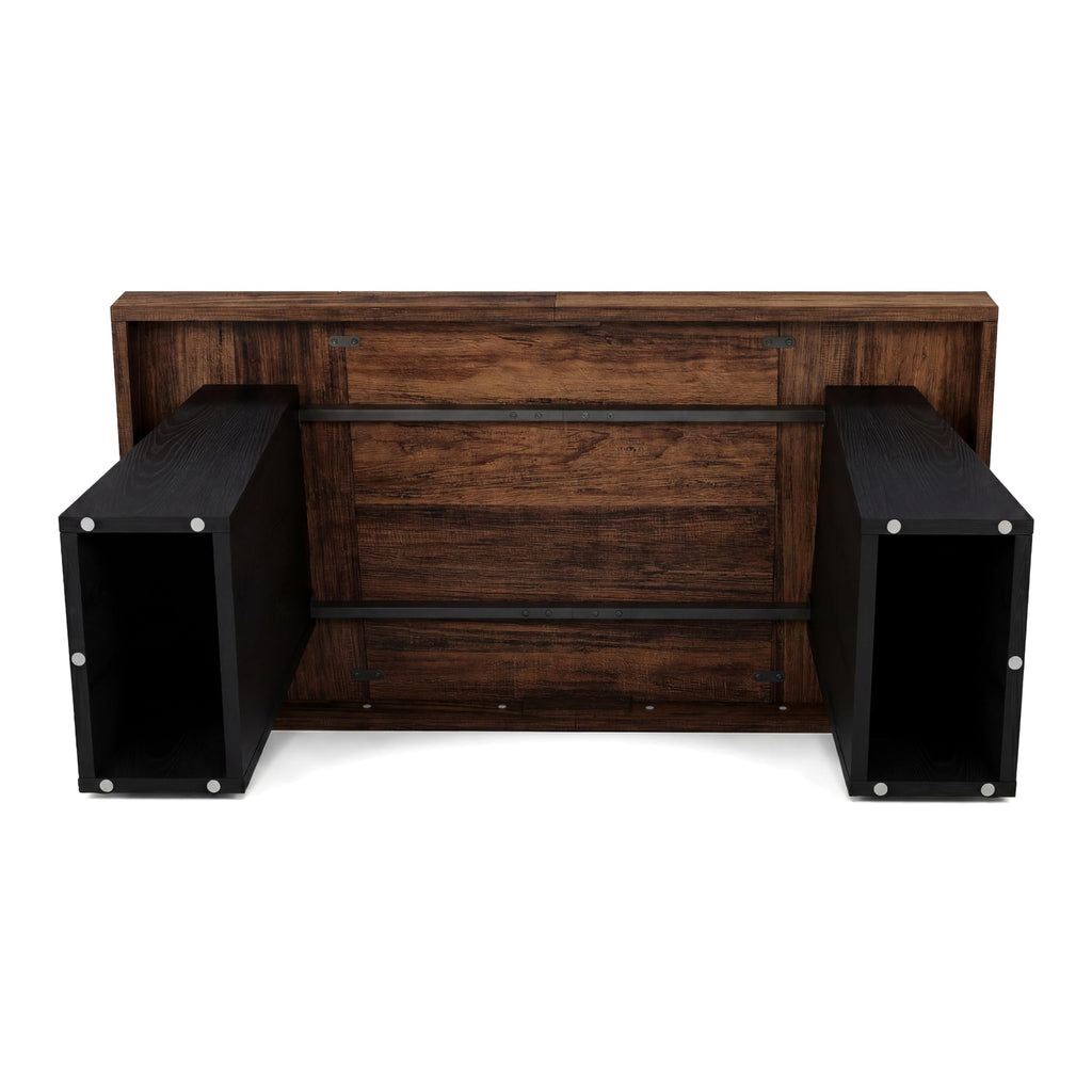 55" Wooden Office Desk with Double Pedestal U990445