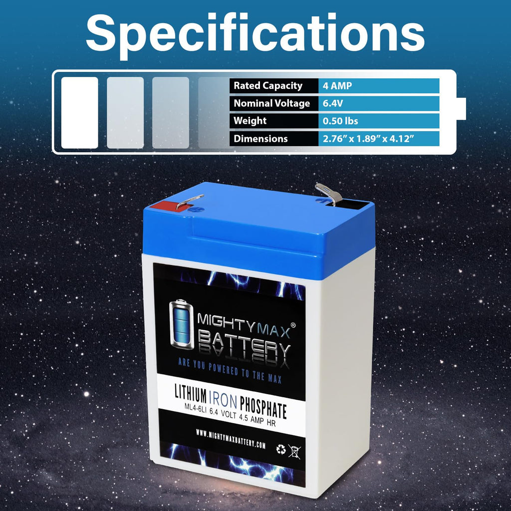 6V 4.5AH Lithium Replacement Battery R253146