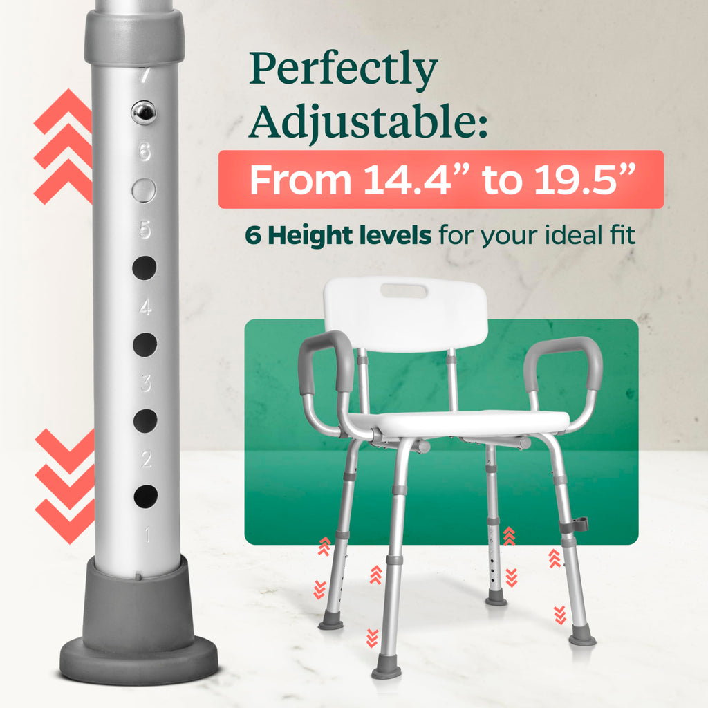 Adjustable Shower Chair with Mat G972