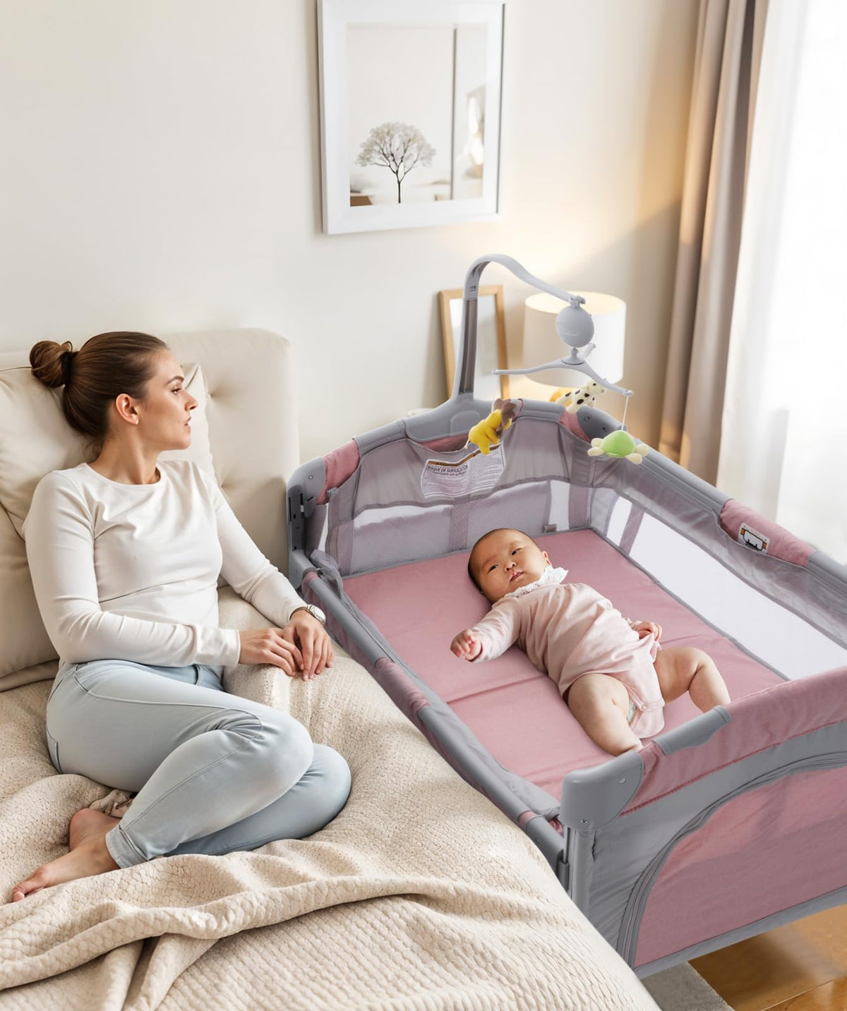 5 in 1 Baby Crib Bassinet Pack and Play M7331