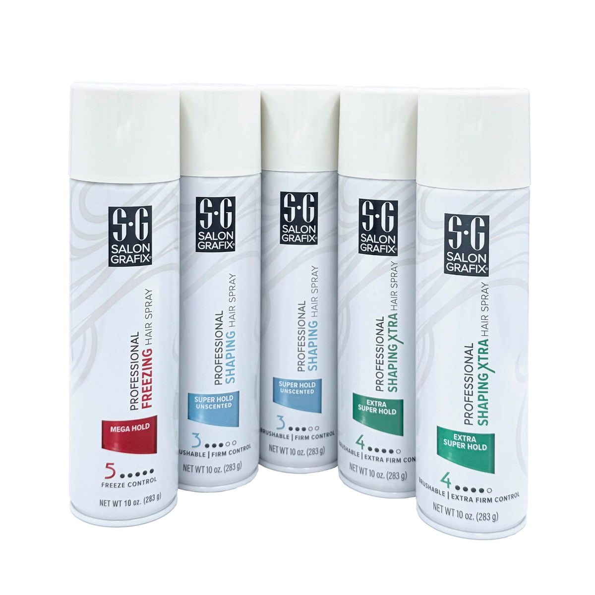 Mega Hold Unscented Quick-Drying Hairspray Pack of 5 F54338