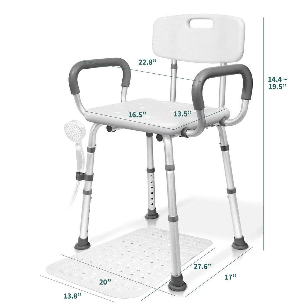 Adjustable Shower Chair with Mat G972