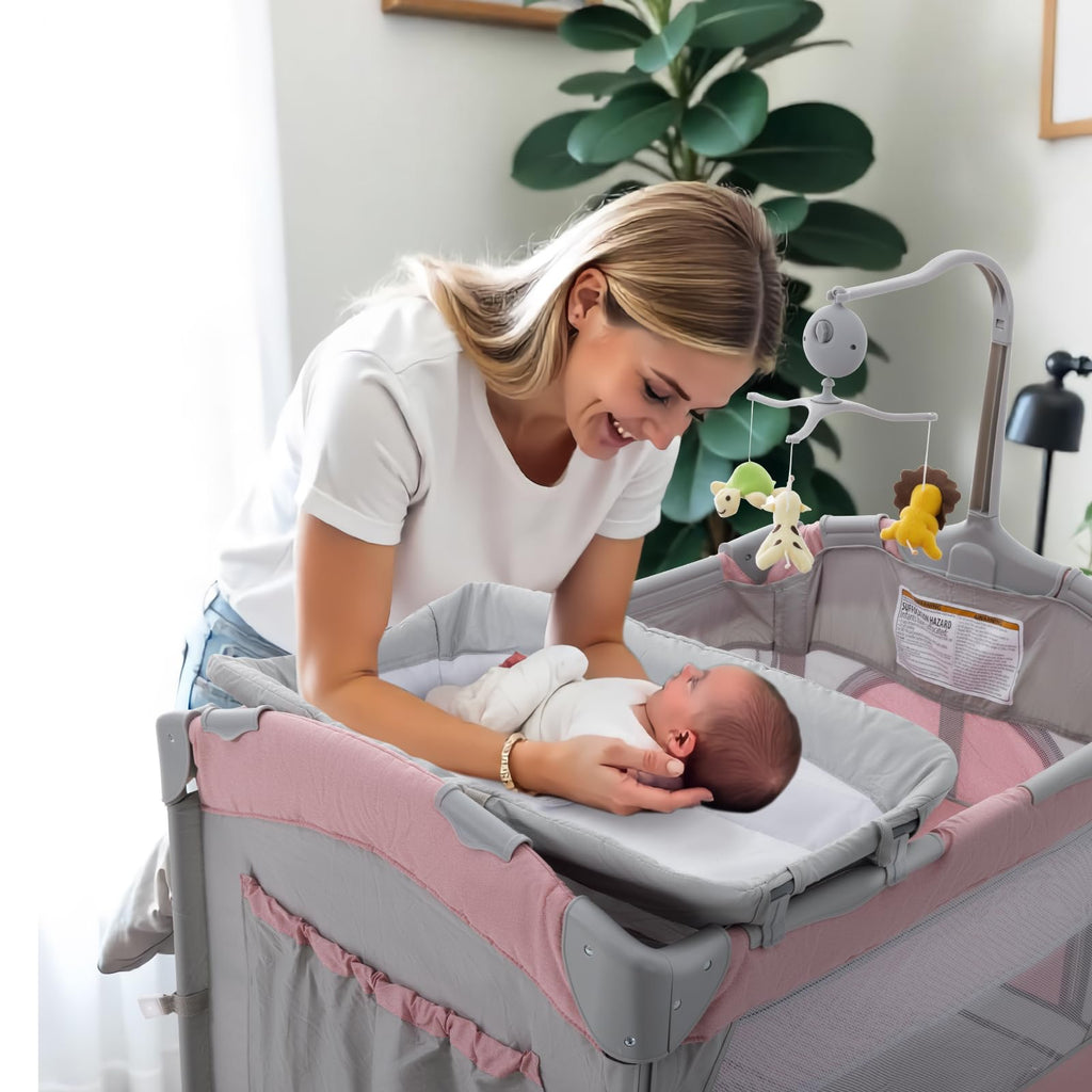 5 in 1 Baby Crib Bassinet Pack and Play M7331