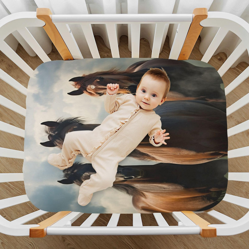 Soft Microfiber Fitted Crib Sheets for Standard Size Baby Mattress C455088