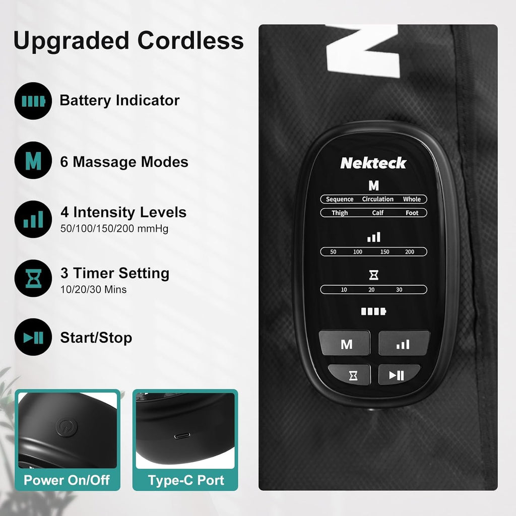 Cordless Leg Compression Massager 2-Pack Y992