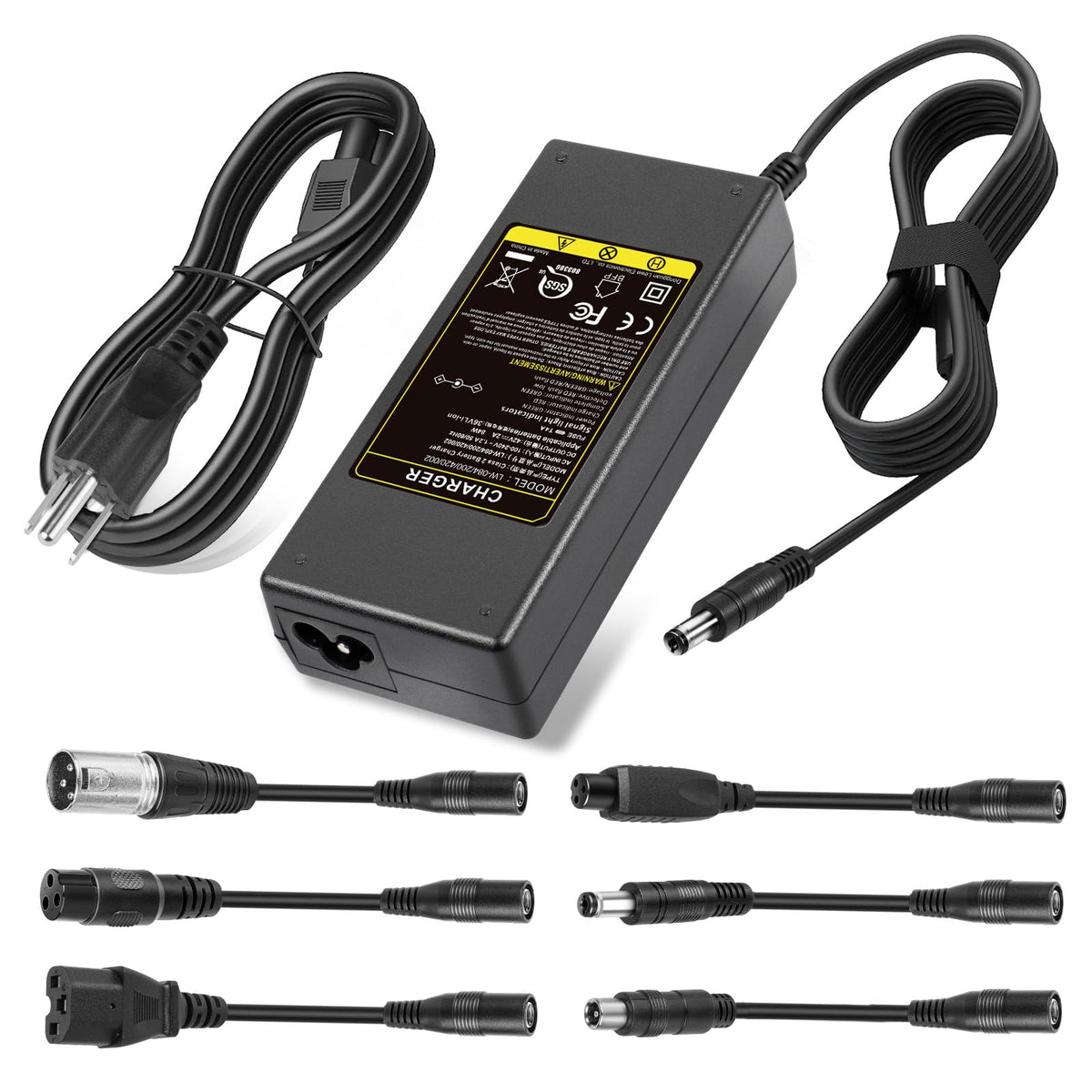 42V 2A Electric Scooter Charger with 7 Plugs P789