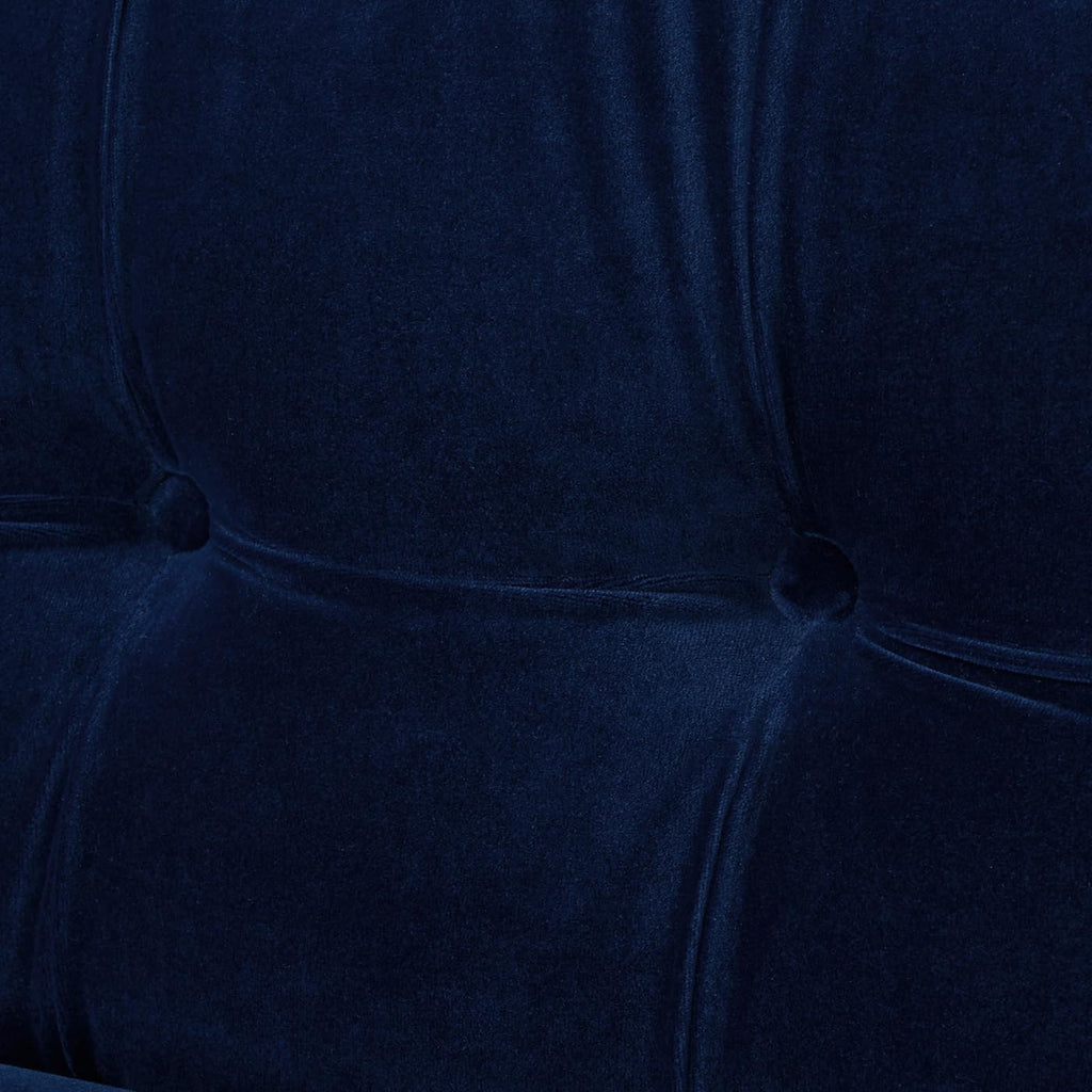84" Navy Blue Velvet Tufted Sofa S900