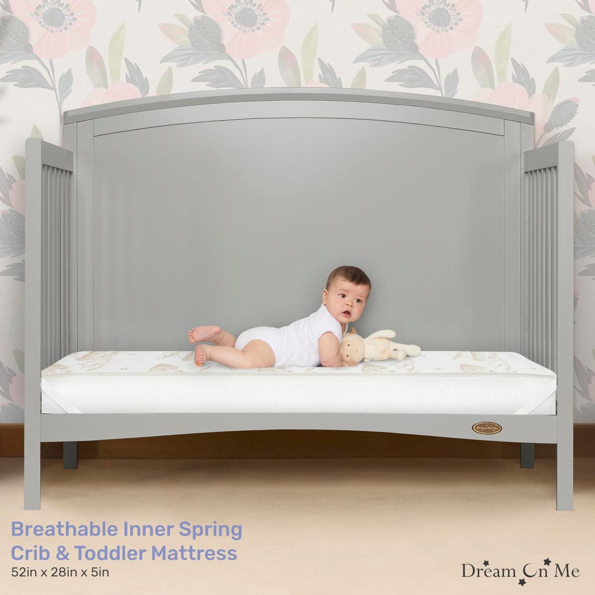 2-in-1 Breathable Spring Coil Crib & Toddler Mattress W288