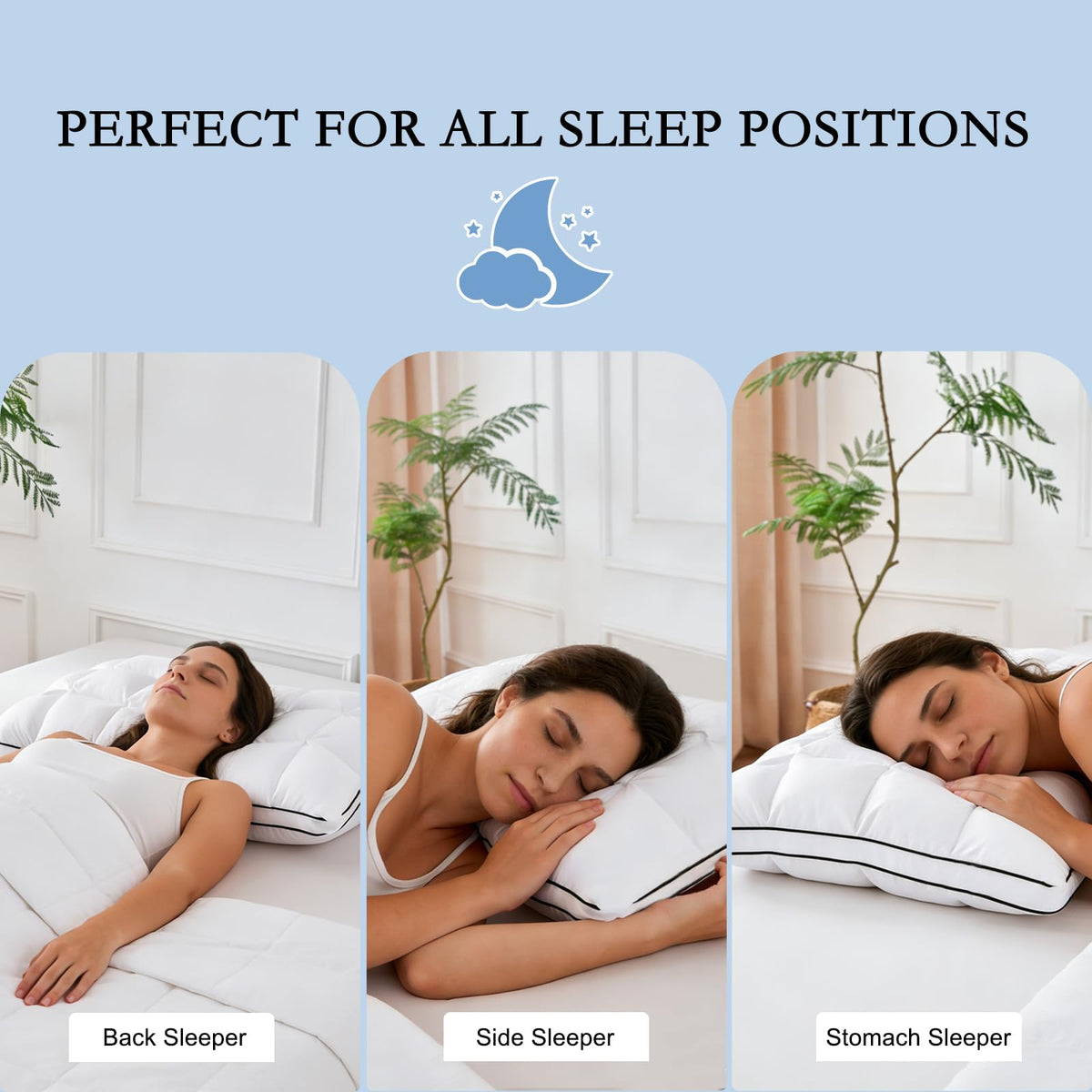 King Size Set of 2 Cotton Pillows V790
