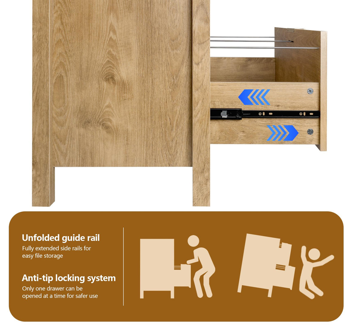 File Cabinet with 2 Drawers and Hanging Bar K27606