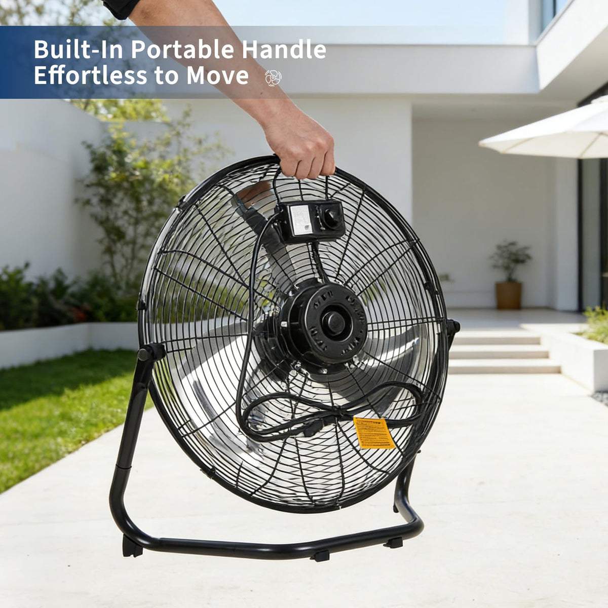 20-Inch 3-Speed Metal Floor Fan B828896