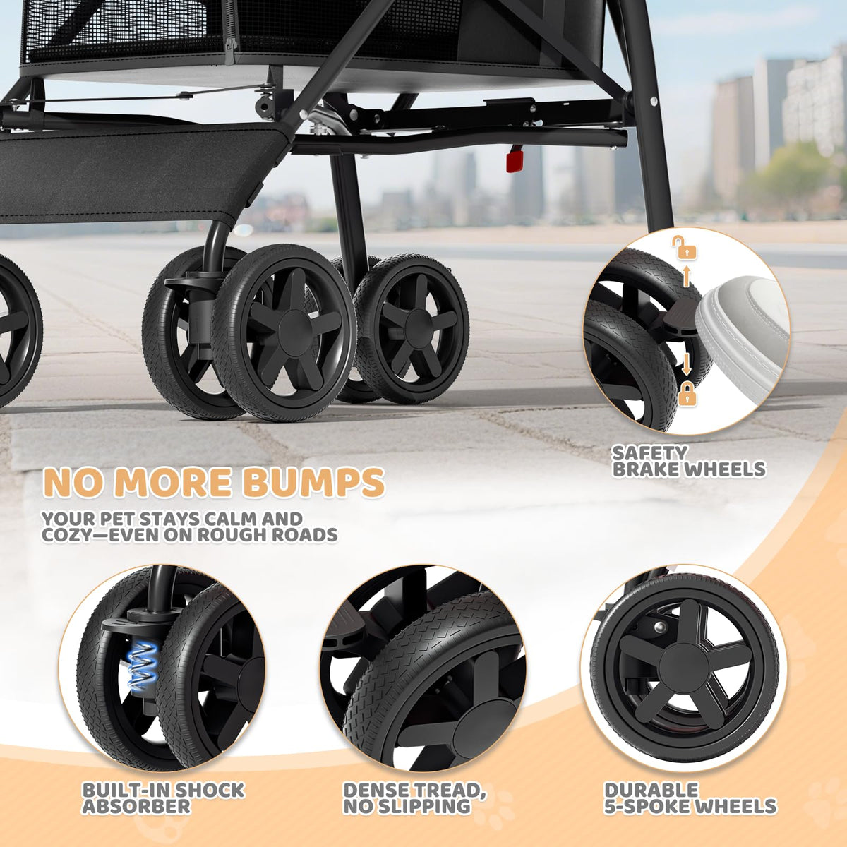 Compact Fold Pet Travel Stroller O17047