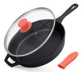 10" Pre-Seasoned Cast Iron Skillet with Glass Lid N266347