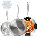 Tri-Ply Stainless Steel 7-Piece Frying Pan Set E69641