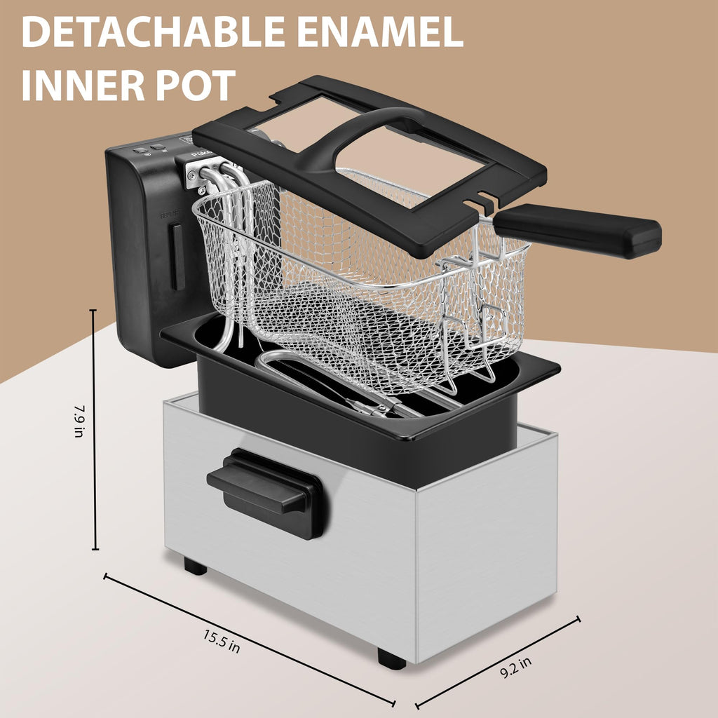 3L 1500W Deep Fryer with Adjustable Temperature P4803